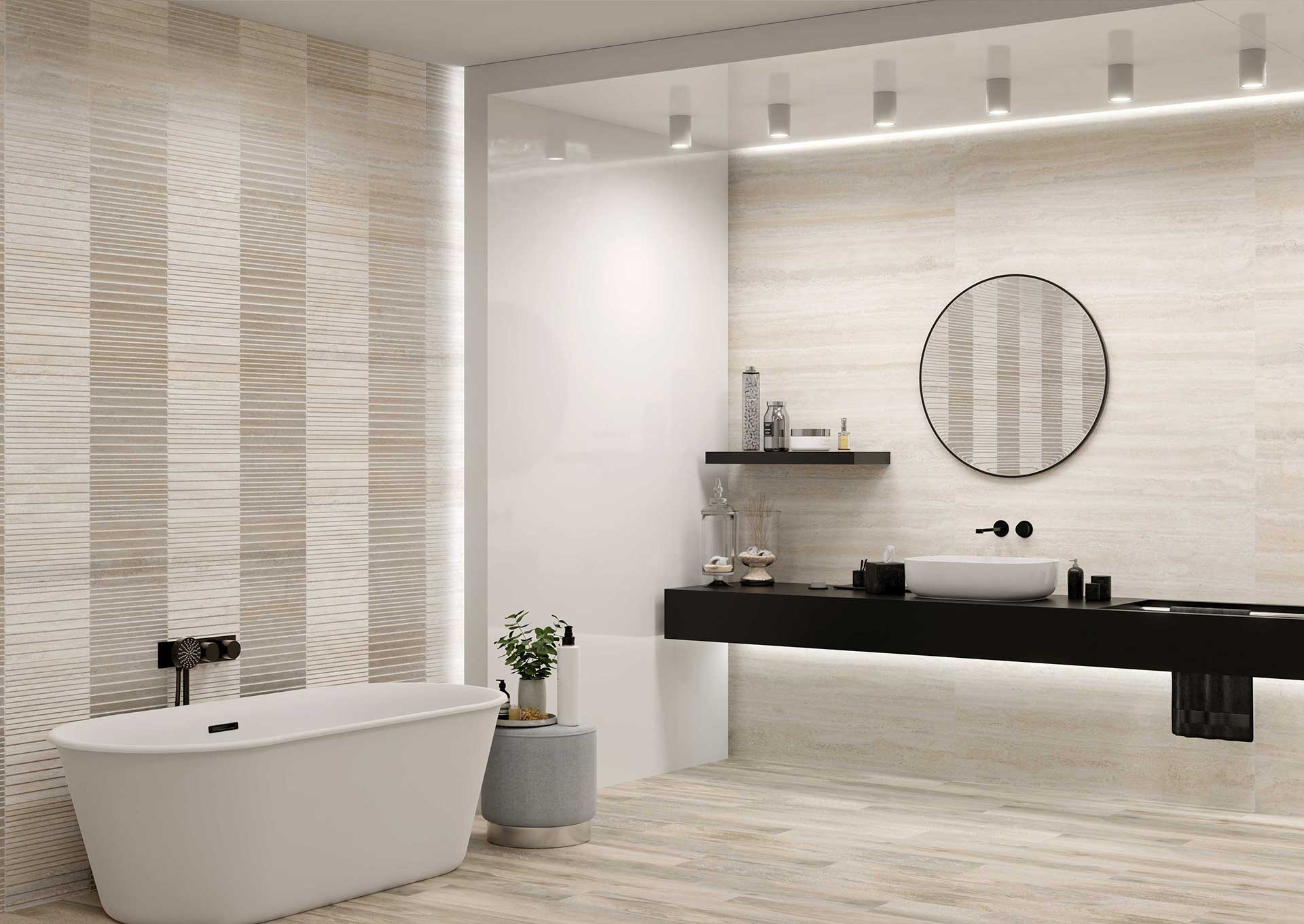 TAU Ceramica ALPI Porcelain Tile | Large Format Wall & Floor Tile | 120 x 280 cm (approx. 47 x 110 in)