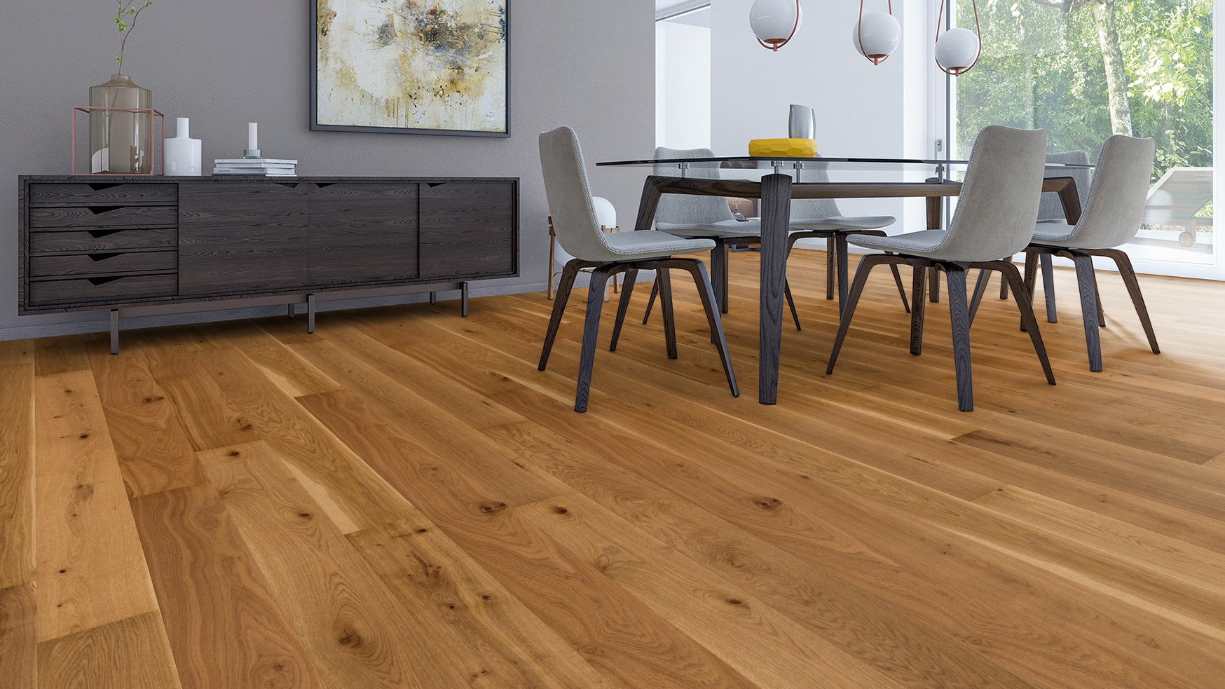 Weitzer Plank 2245 Amber Oak Parquet Lively Multicolor | Maintenance Free ProActive Plus | Wide Plank