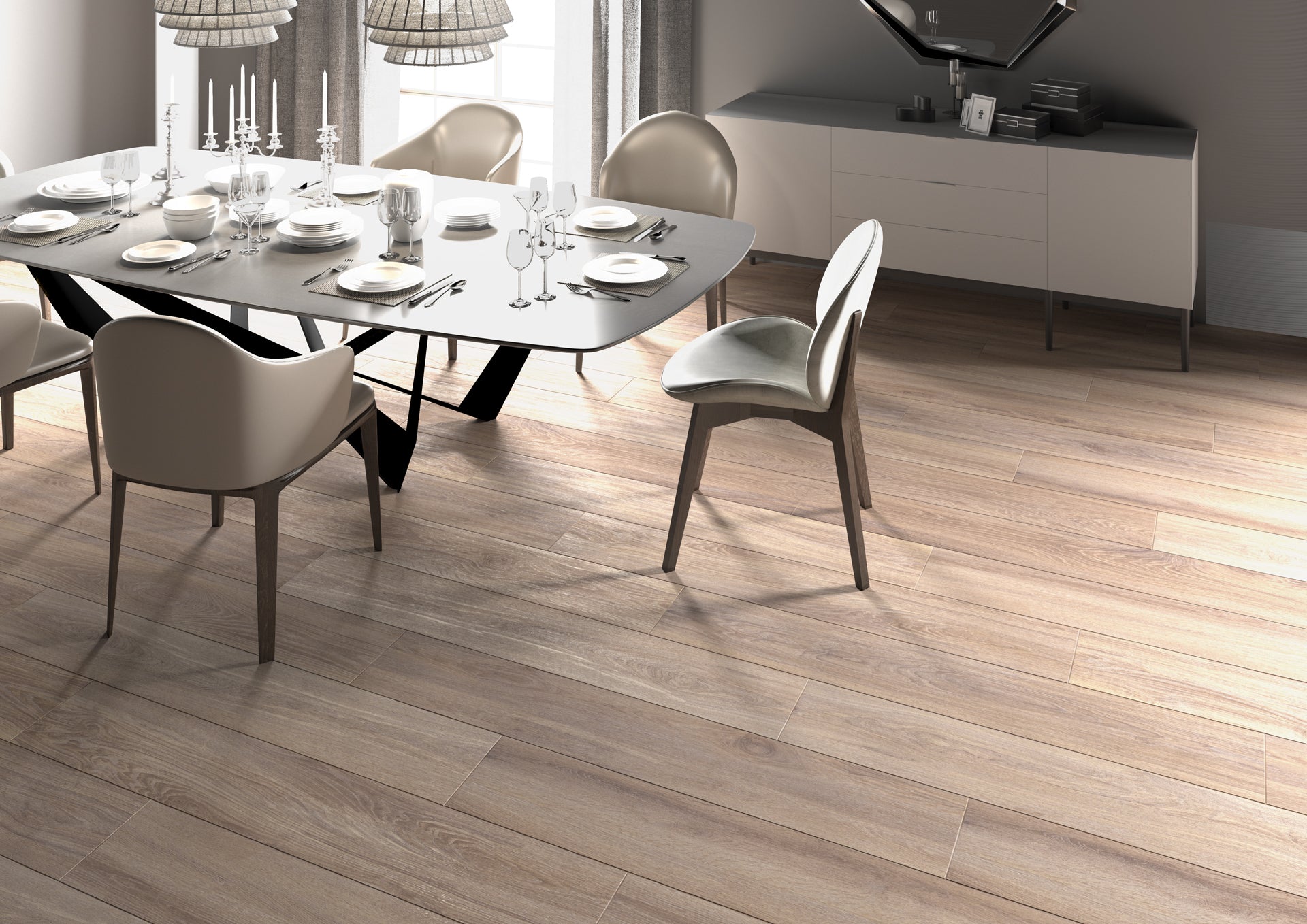 TAU Ceramica ALBAR Wood Look Porcelain Tile Matte Interior Floor and Wall Tile