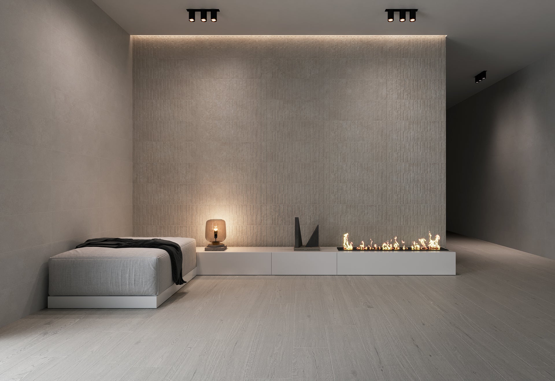 TAU Ceramica AMELIE Porcelain Wall Tile | Stone-Look Interior Tile Collection | 30 x 90 cm Plank
