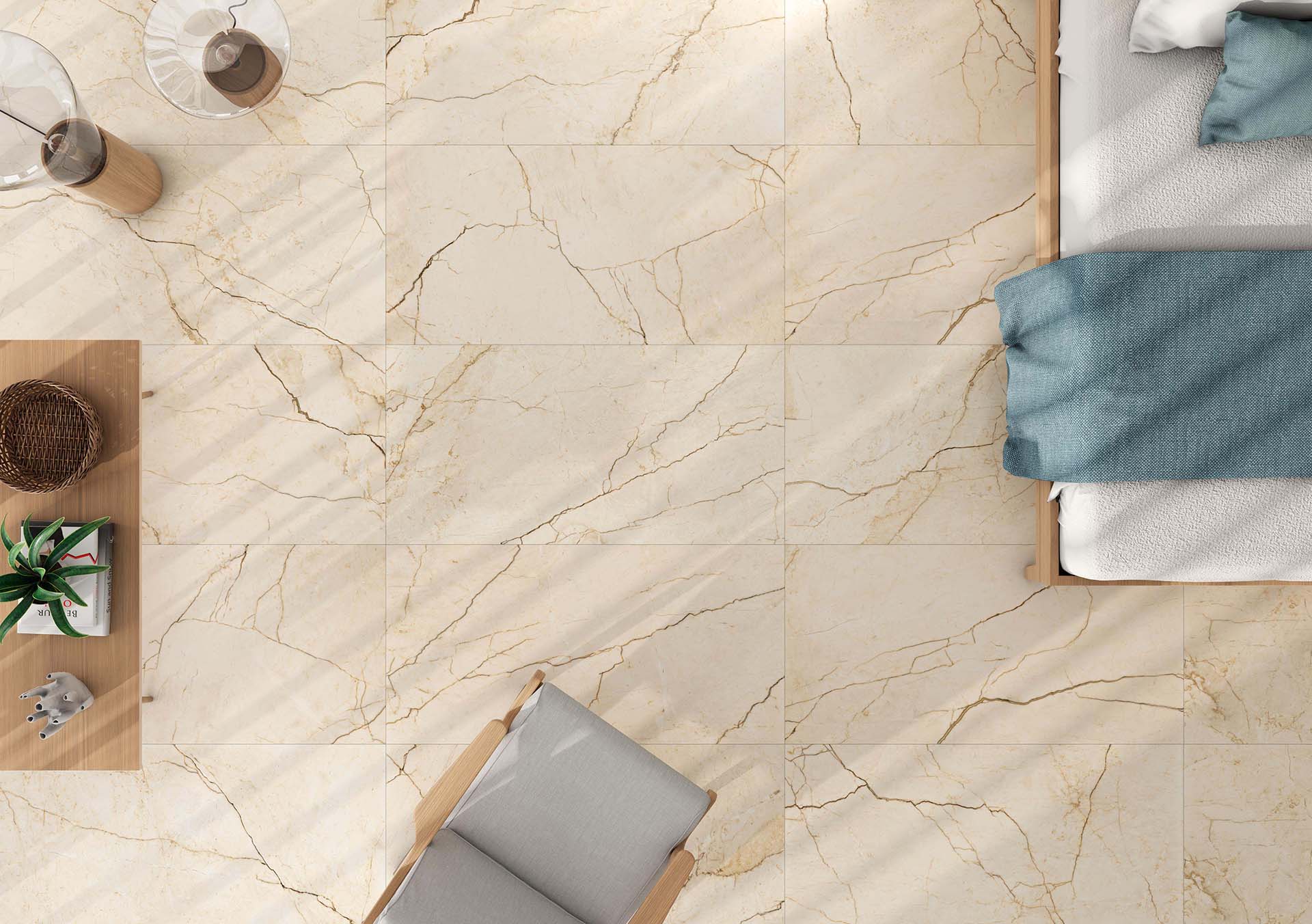 TAU Ceramica AVORIO Porcelain Tile | Marble-Look Interior Floor & Wall Tile | Large Format Series