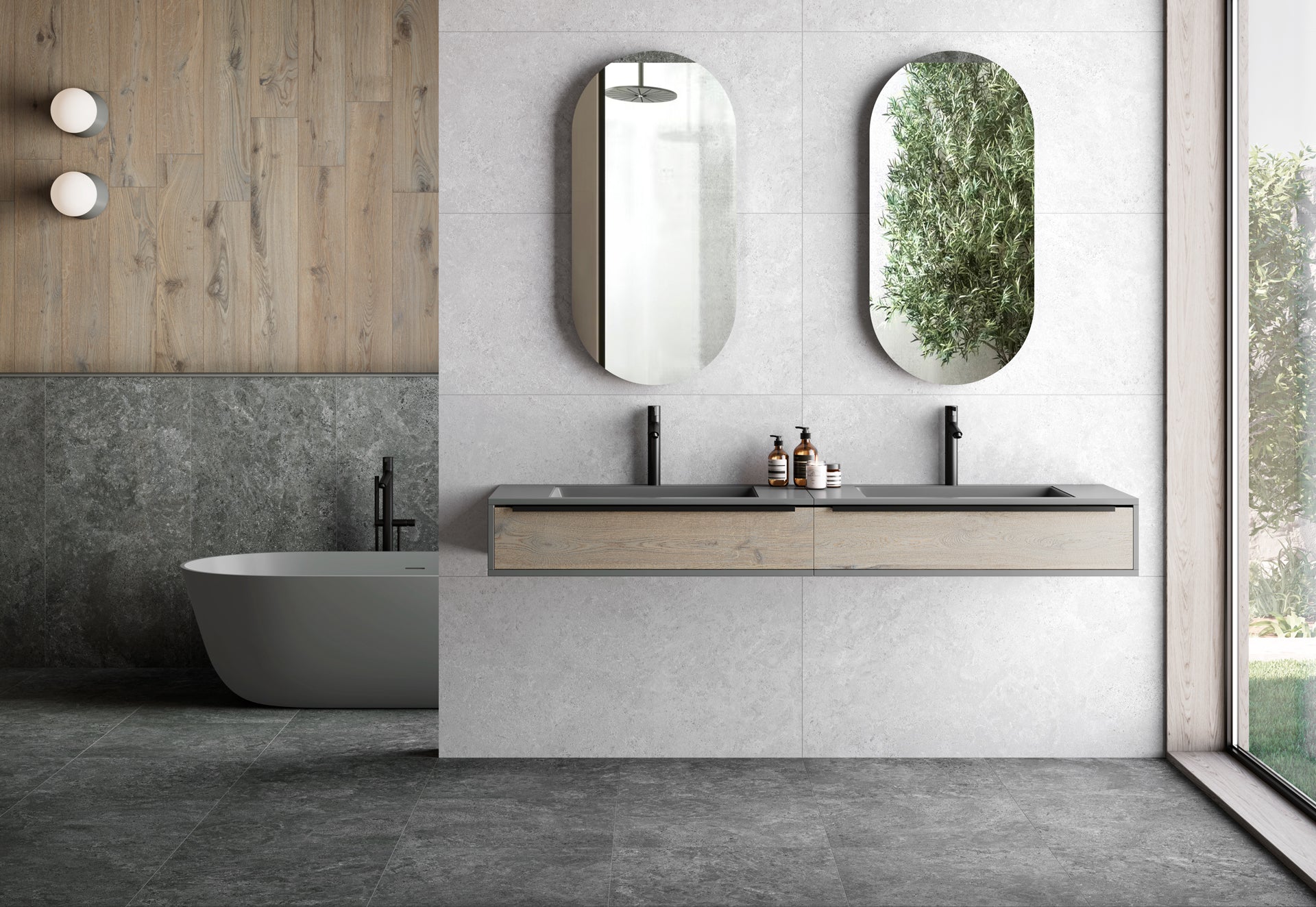 TAU Ceramica BORGA Porcelain Tile Collection | Stone-Look Floor & Wall Tile | Multiple Sizes & Finishes