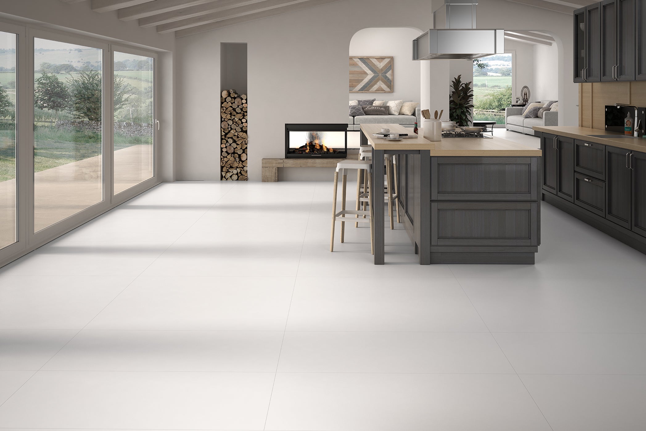 White Matt Porcelain Tile Collection
