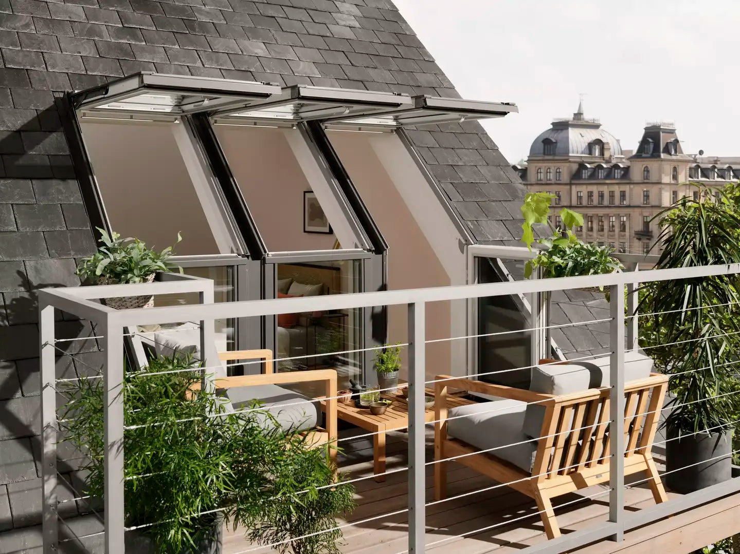 VELUX Roof Terrace System | Walk-Out Terrace Window Solution for Pitched Roofs