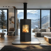 ILDNORD ODYN S Corner-Glazed Modern Wood Stove