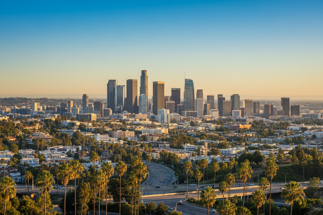 beautiful bright photo of los angeles