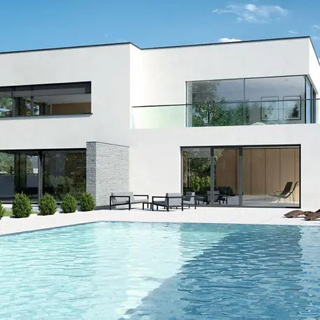 Schüco AR FG 300 Fixed Glass Railing | Adjustable Alignment System | 0.85 Inch Glass