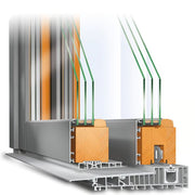 IDEALU IV 68 Wood-Aluminum Lift and Slide Door | Premium Wooden Frame + Aluminum Cladding | High-Insulation Patio Door