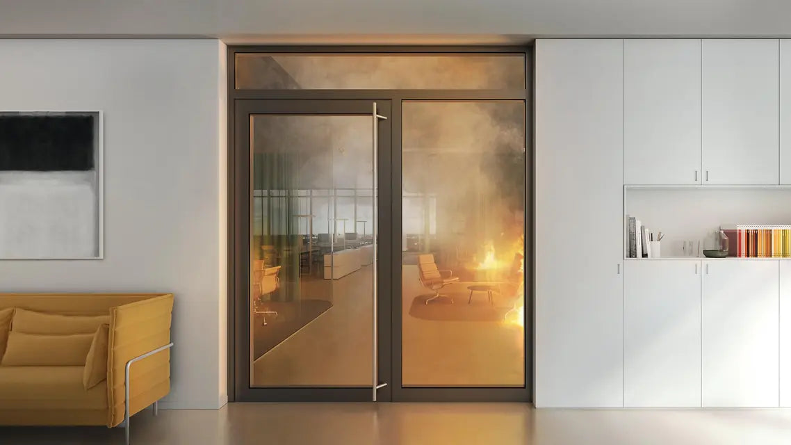 Schüco ADS 80 FR 60-CE Fire Door | 60 Minute Fire Resistance | RC3 Security & 1 Million Cycles