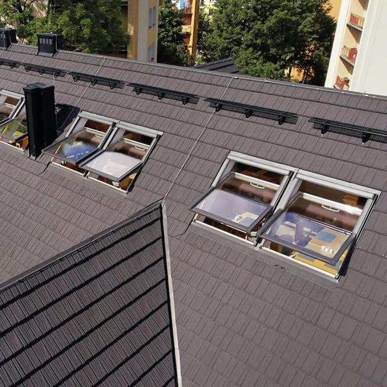 Roto Q4 Roof Window | Wood Interior + Aluminum Exterior | Center-Pivot Roof Window