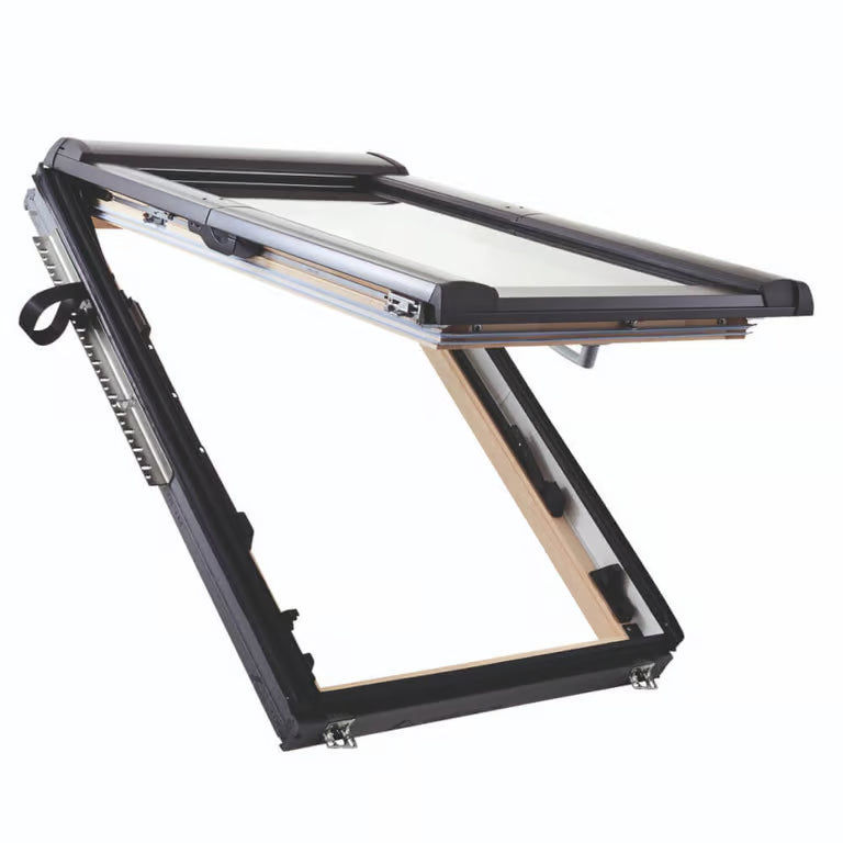 Roto R8 Roof Window | Wood Interior + Aluminum Exterior | Top-Hung / Pivot Roof Window