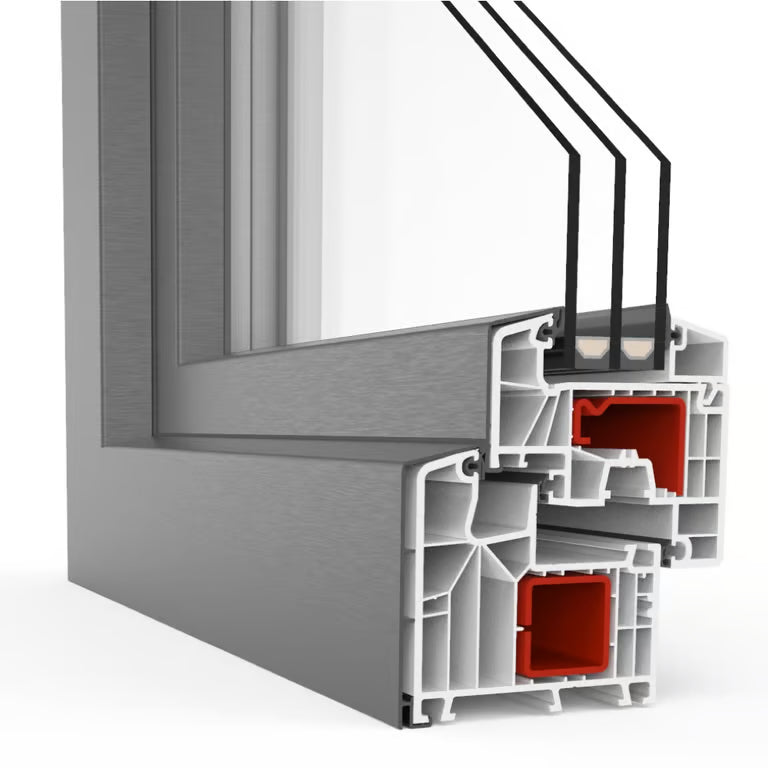 Aluplast TwinSet 8000 uPVC-Aluminium Window System | 6 Chamber | 90 mm Depth | Triple Seal